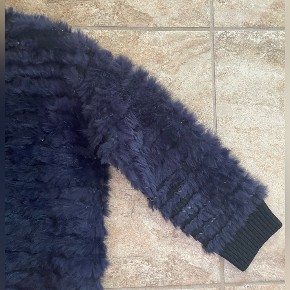 Sandro Rabbit Fur Knit Jacket - Picture 7 of 8